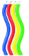 Rainbow Wavy Trick Sparker Candles