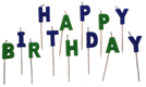 Candle Pick - Happy Birthday in Blue