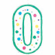 Green Number "0" Candle