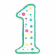 Green Number "1" Candle