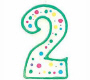 Candle-Number 2-Green