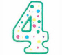 Candle-Number 4-Green