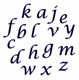 Lower Case Script Alphabet Cutter Set