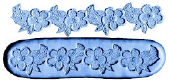 Flowers & Leaves Lace-Silicone Mold-Large