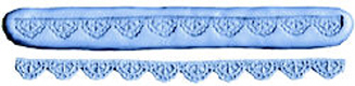 Scalloped Border Lace-Silicone Mold-5/8"