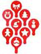 Stencils-8 Pc. Mini Christmas