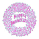 "Happy Anniversary" Wreath-Plastic