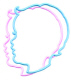 Baby Outline-Pink & Blue-3"