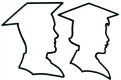 Outline 8" Grad Boy & Girl