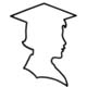 Graduation Girl Outline