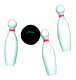 Bowling Pin Set Cake Toppers