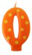 Number Candle 0  Stripes/Dots