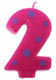 Number Candle 2  Stripes/Dots