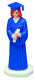 Graduation Figure-Girl w/ Royal Blue Gown