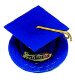 Graduation Hat-Dark Blue