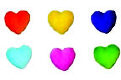 Dec-Ons® Molded Sugar - Mini Heart-Rainbow Colors