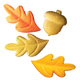 Dec-Ons® Molded Sugar - Shimmer Acorns and Leaves