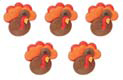 Tiny Turkey Icing Lay-on