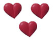 Red Small Hearts Icing Lay-ons, 5/8"