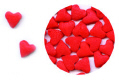 Red Hearts Edible Confetti Sprinkles