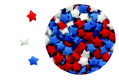 Red, White & Blue Mini Stars Edible Confetti