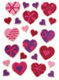 Royal Icing Decorations - Patterned Hearts