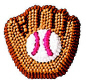 Baseball Mitt Icing Decorations/Sugar Layon