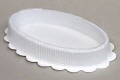 6" White Oval Base Box, 2 Part (Assembled)