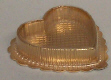 1 lb. Heart Gold Base with Clear Lid Candy Box