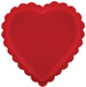 1 lb. Heart Red Base with Clear Lid Candy Box