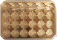 24 Cavity #3 Cup Jewel Gold Base Clear Lid  Box