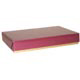 1/2 lb. Two Piece Gold Base Maroon Lid Candy Box