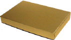 1 lb. Two Piece Gold Base & Foil Lid Candy Box