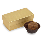 Two Truffles Gold Foil Base & Lid Candy Box