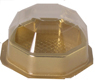 One Piece Gold Base Clear Beveled Lid Candy Box