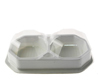 Two Piece White Base Clear Beveled Lid Candy Box