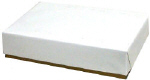 2 lb. Two Piece Gold Base White Lid Candy Box