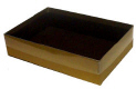 2 lb. Two Piece Gold Base Clear Lid Candy Box