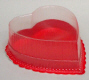 8 oz. Two Piece Heart Red Base Deep Lid Box