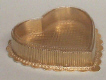 8 oz. Two Piece Heart Gold Base Clear Lid Box