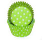 Standard Baking Cup - Lime Green Dot 2" base