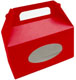 One Piece Folding Tote with Window Red Candy Box