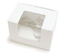 1 lb. White Egg Box With Window, 1 Part (Folding)
