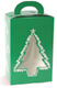 Folding Green Christmas Tree Window Tote Candy Box