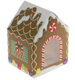 Folding Gingerbread House with Window Candy Box