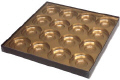 Sixteen 16 Cavity Gold Insert Brown Candy Box