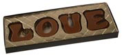 "LOVE" Gold Insert Brown Candy Box