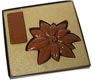 Poinsettia Gold Insert Brown Candy Box