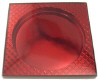 Round Red Insert Brown Square Candy Box