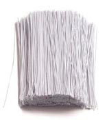 32 Gauge White 6" Covered Wire